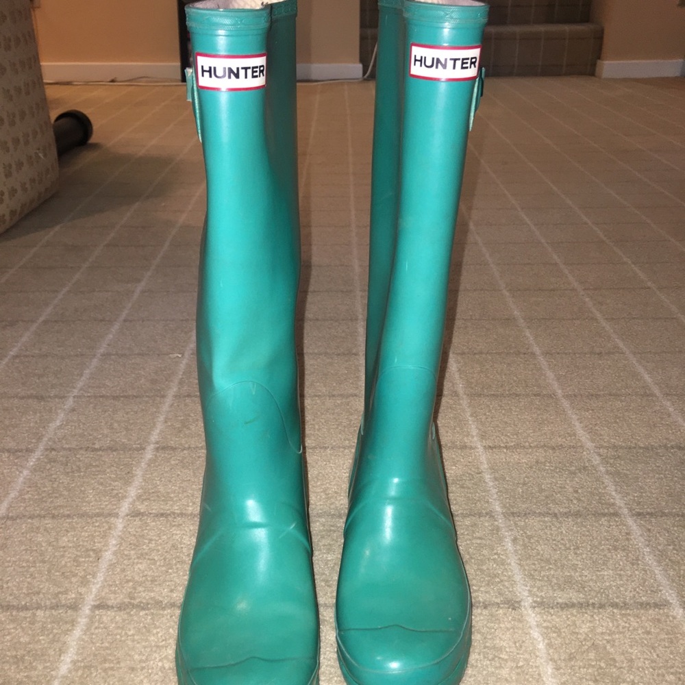Pretty Blue Hunter Boots